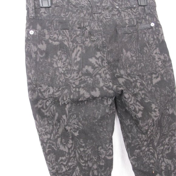 7 For All Mankind Black Patterned Skinny Jeans - Picture 10 of 13
